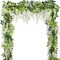 5pack Flower Garland Artificial Wisteria Garland Vines Faux Wisteria Vine Fake Hanging Flowers for Wedding Floral Decor-Total 33ft (White)